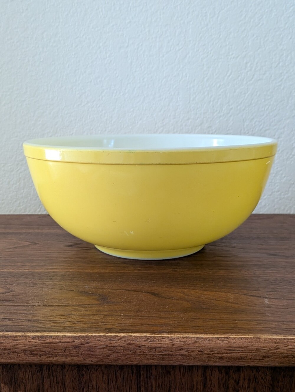 1940's NO NUMBER Pyrex Primary Yellow 4-QT Mixing Bowl Large Nesting TM Reg